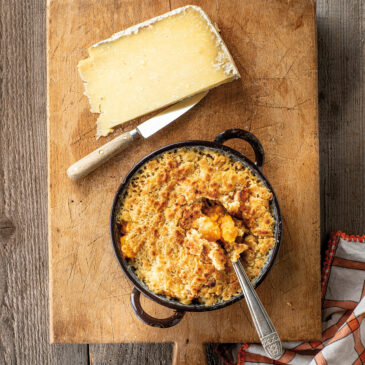 Crumble de butternut, jambon de pays et Cantal